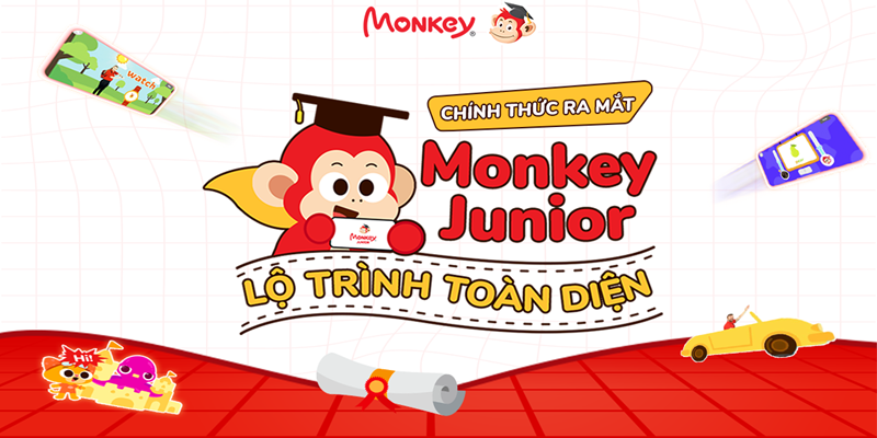 Monkey Junior - Lộ trình học tiếng Anh toàn diện cho trẻ!